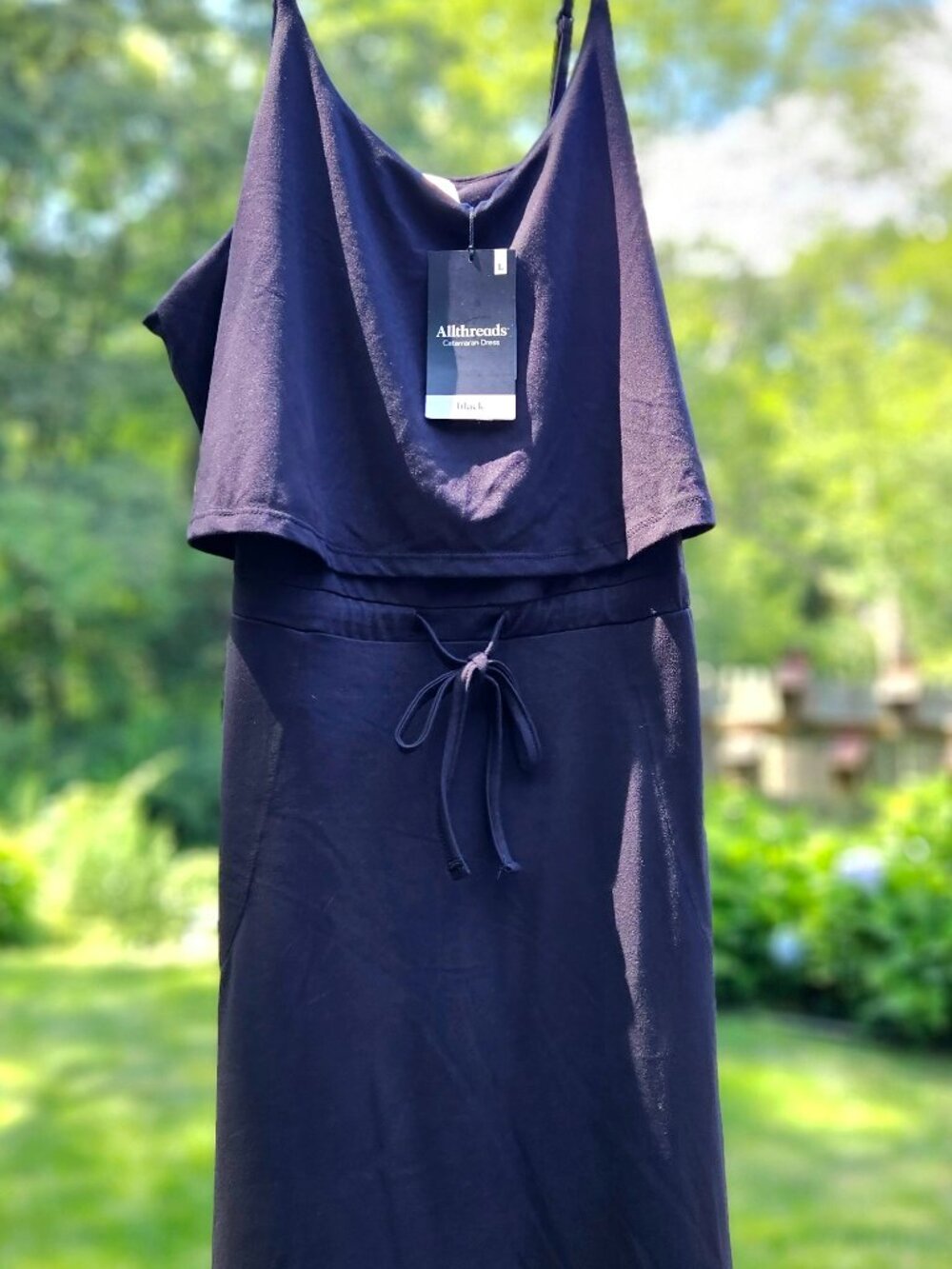 Allthreads black all day all night dress size L NWT